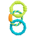 Dog Chew Toy Textured Rings & Woven Rope 8.5" R79249