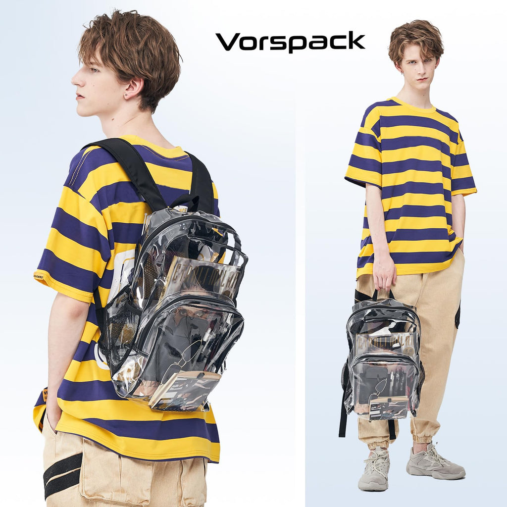Clear Heavy Duty Black Backpack M284760