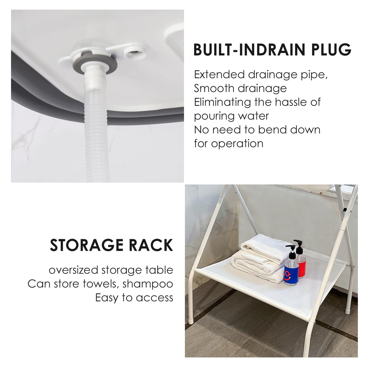 2 in 1 Collapsible Portable Dog Bath Tub I62134