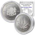 1 oz Silver Cannabis Coin Brilliant Uncirculated in Capsule T565126