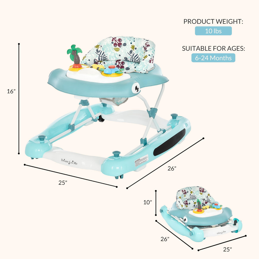 2-in-1 Foldable Baby Walker with Adjustable Height E31813