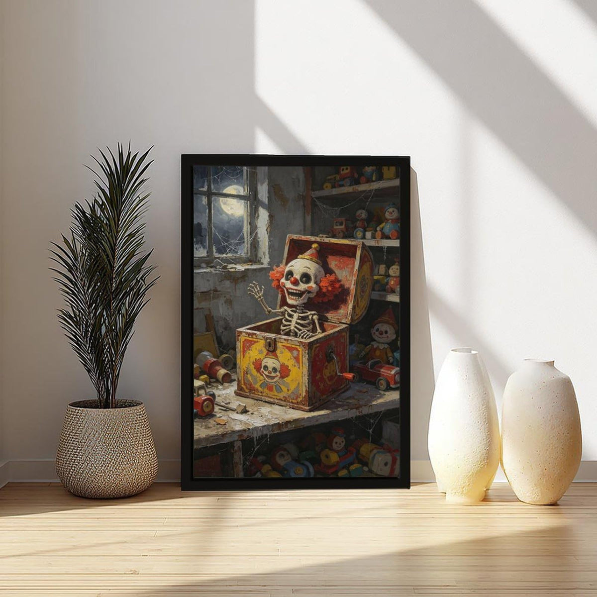 Canvas Wall Art Oil Painting Poster Print with Black Frame 24" L X 36" W U2048
