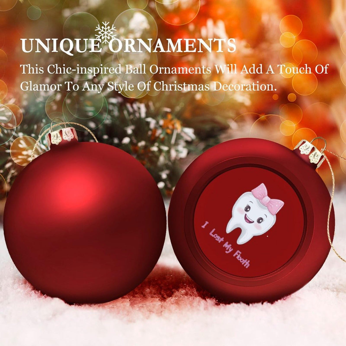 Christmas Balls Ornaments 4PCS J7048