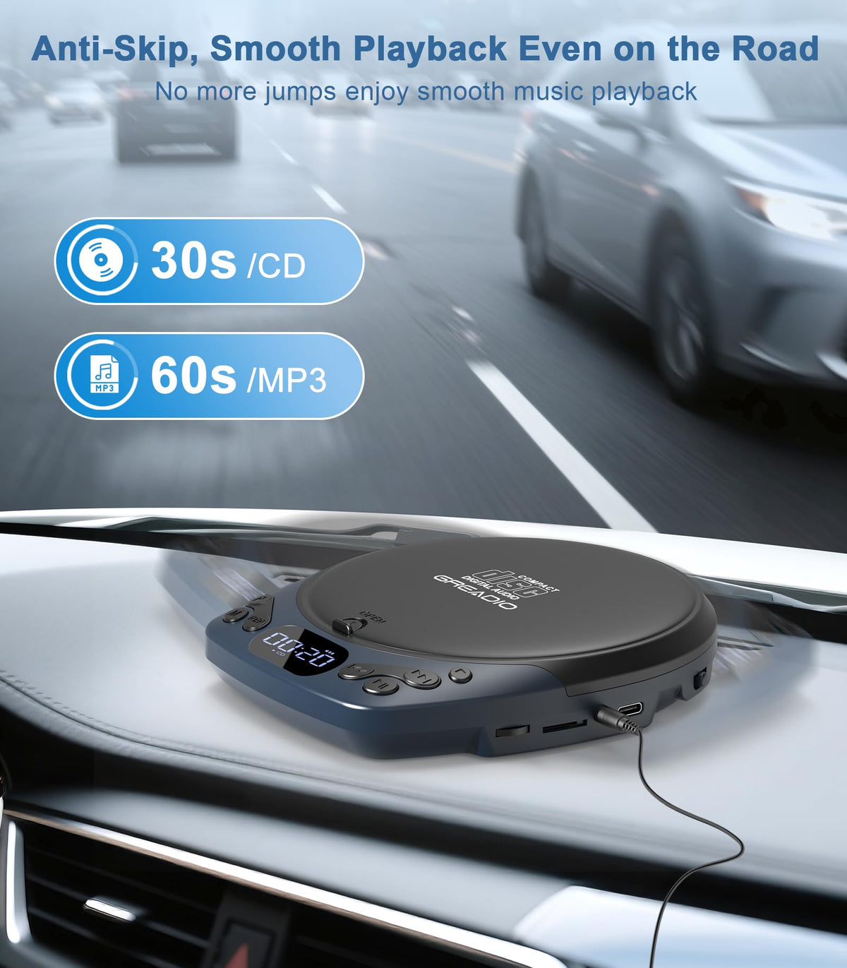 Portable CD Player with Headphones E558961