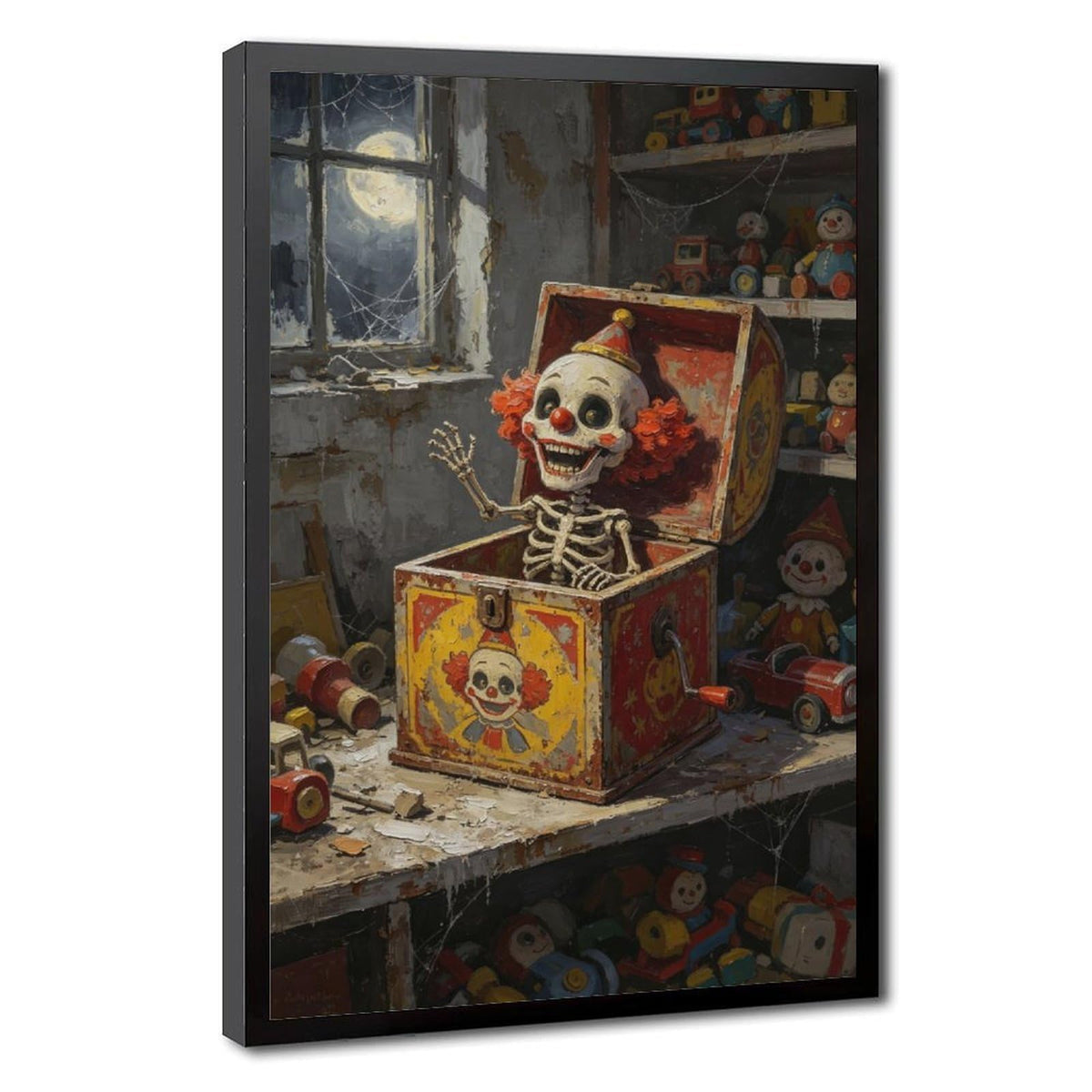 Canvas Wall Art Oil Painting Poster Print with Black Frame 24" L X 36" W U2048