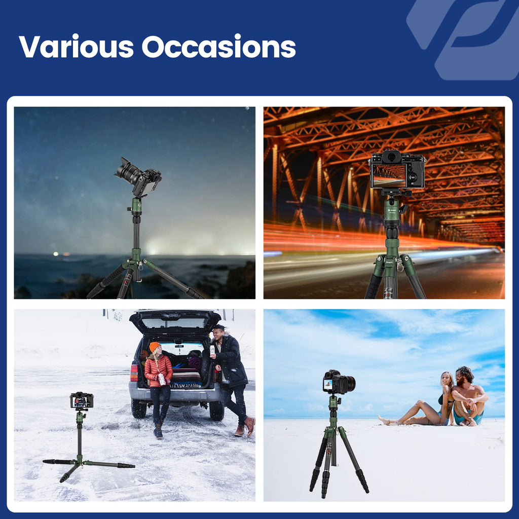 60" Carbon Fiber Camera Tripod with Ball Head and Monopod J58050