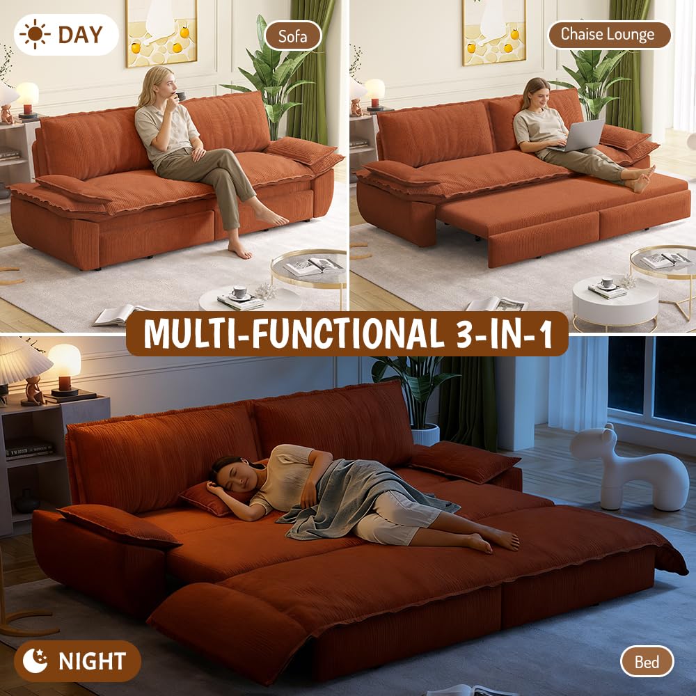 Orange Velvet Two Seater Sofa B690478
