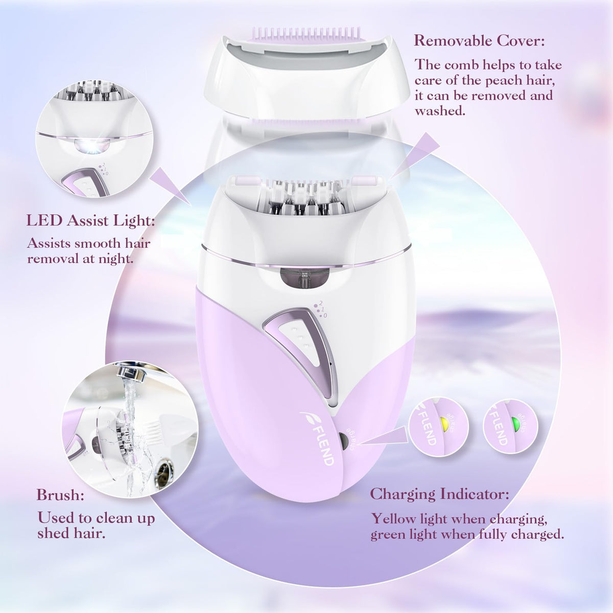 2-Speed Adjustable Epilator with 36 Tweezers U213