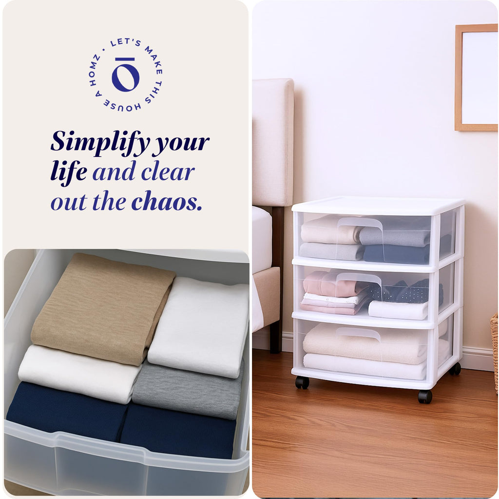 White 3-Tier Storage Cart 2 Pack K1632
