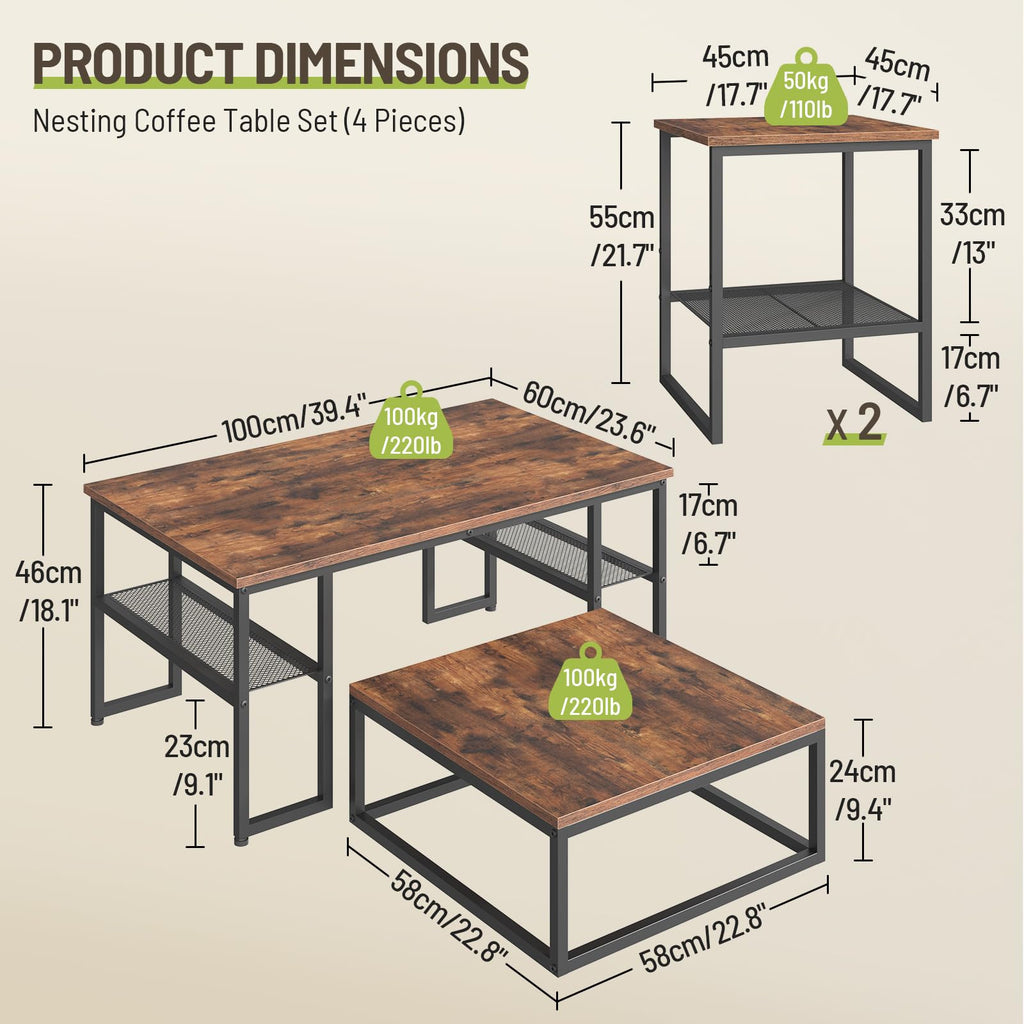 Coffee Table Set of 4 O63461