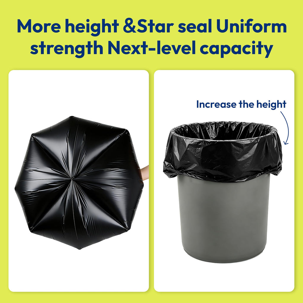 55 Gallon 30 Count 1.2 Mil Black Heavy Duty Trash Bags M430