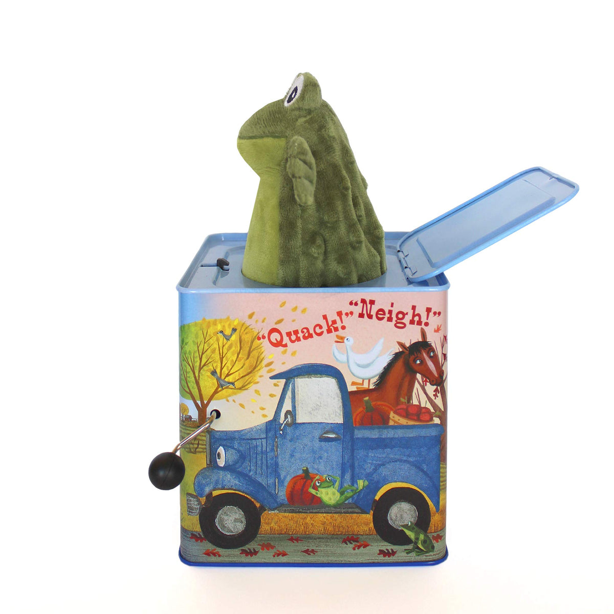 Blue Truck Jack-in-The-Box Plush Toy with Music R82547