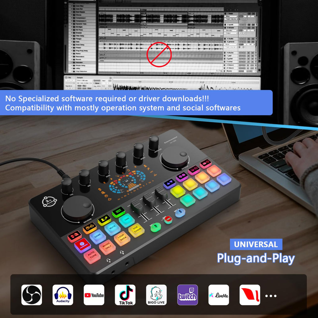 Audio Interface with 4 Dynamic Mics E997