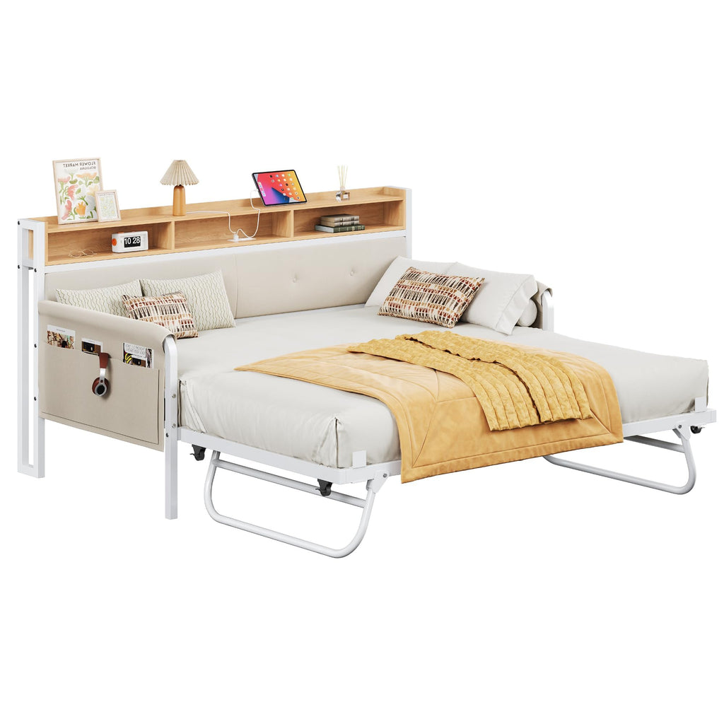 White Daybed with Trundle B54619