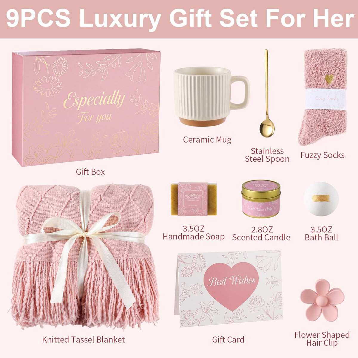 Get Well Soon Gifts Baskets for Women (Pink) A321330