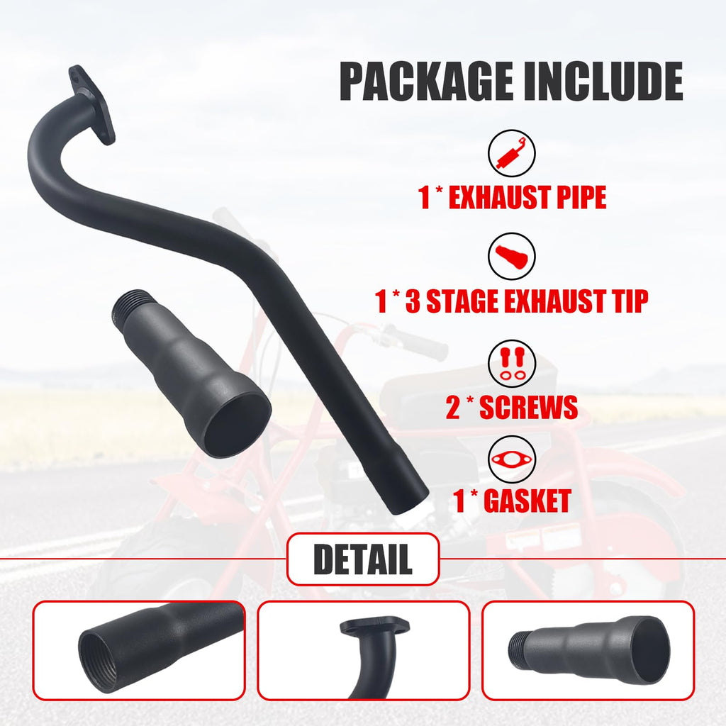 Mini Bike Exhaust Pipe Muffler Black V921