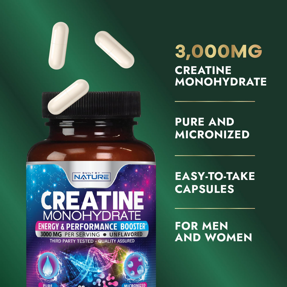 Micronized Creatine Monohydrate 120 Capsules N8344