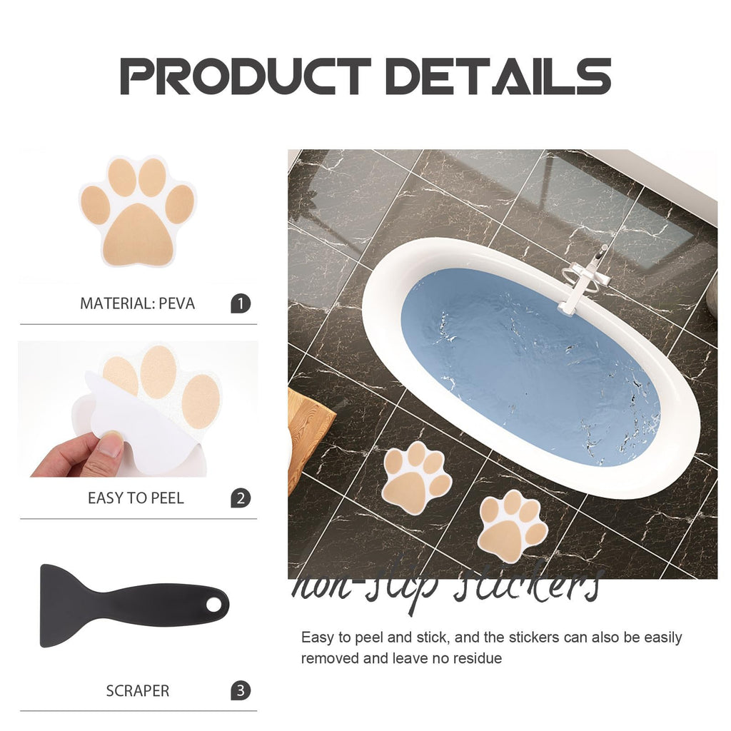 Dog Paw Bathtub Stickers PEVA Anti Slip Decal G738135