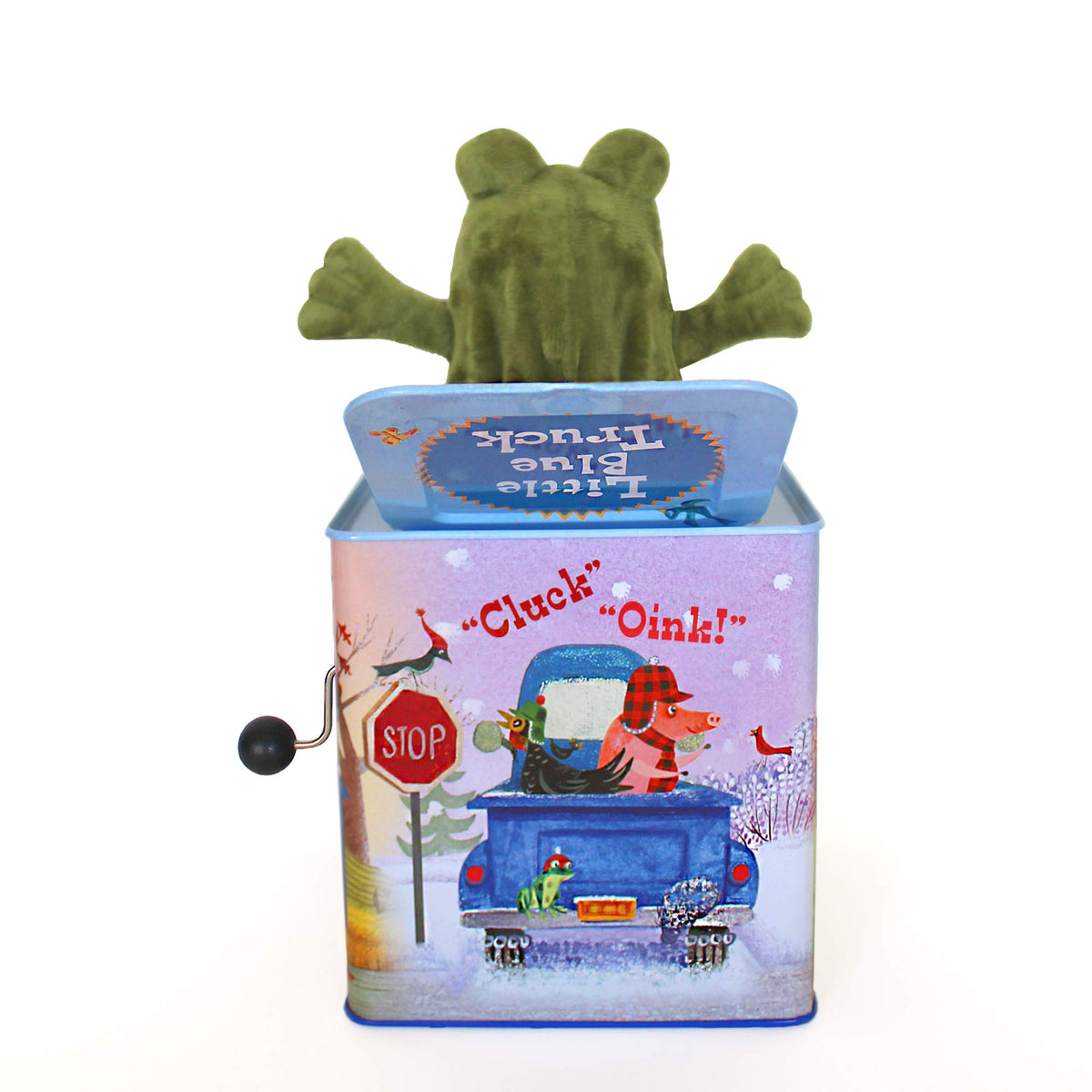 Blue Truck Jack-in-The-Box Plush Toy with Music R82547