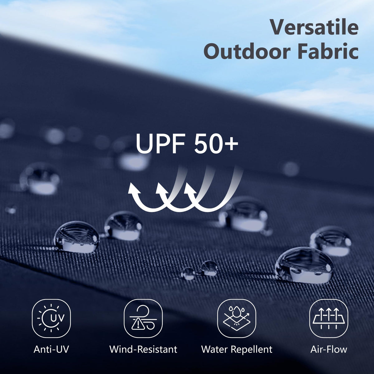 Navy Blue Double-Sided 15ft Patio Umbrella N24523