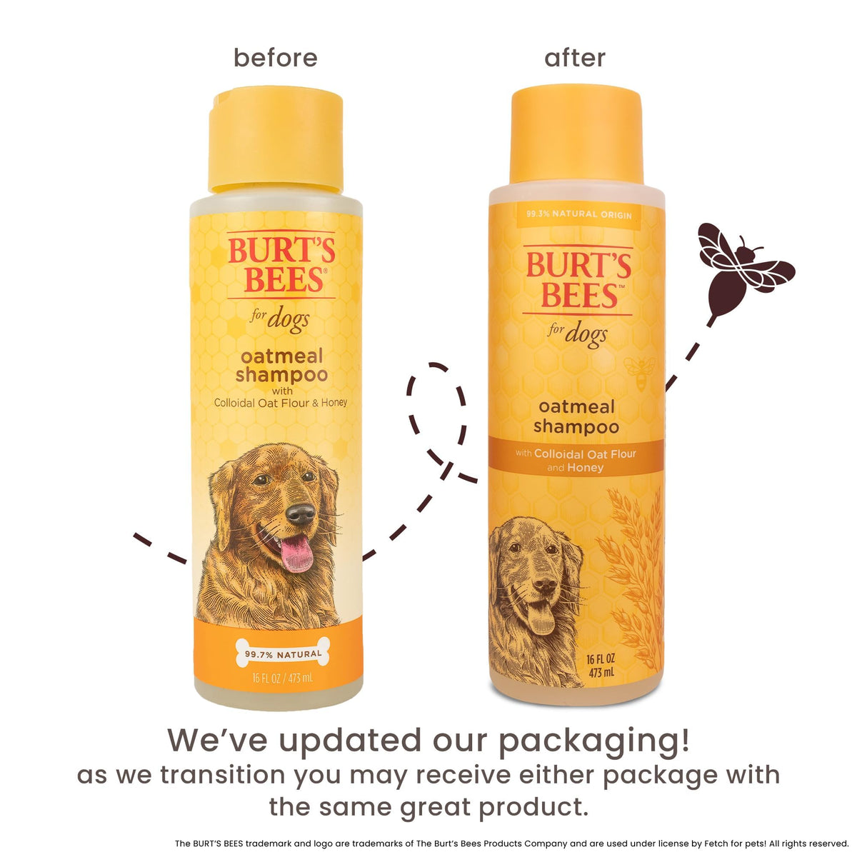 Oatmeal Dog Shampoo with Honey, Unscented, 16 Fl Oz Q219