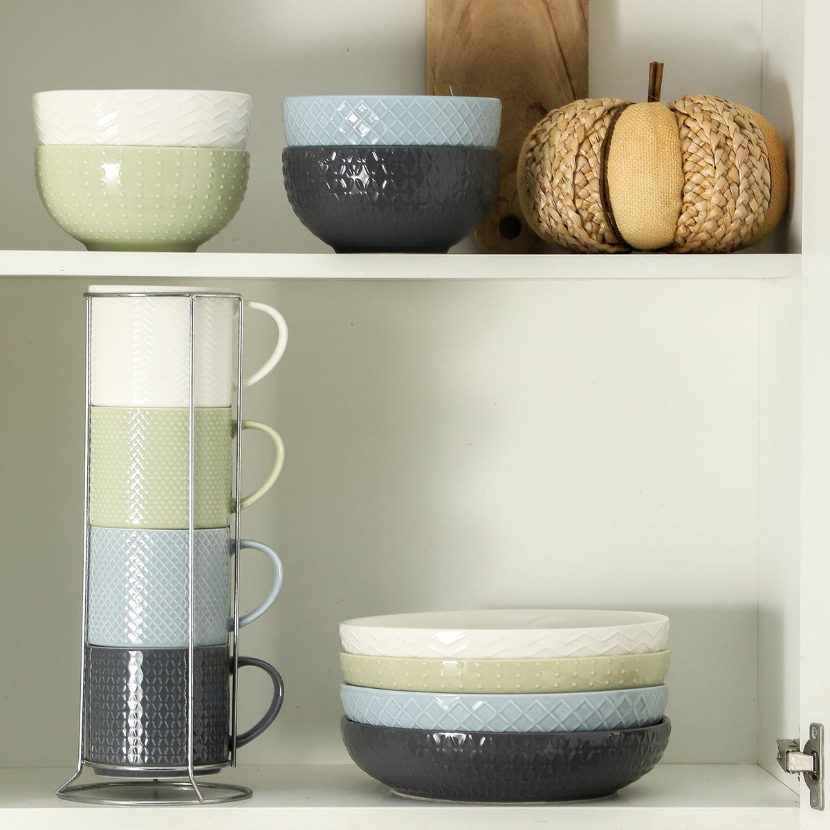 9.1'' 42 OZ Ceramic Pasta Bowls Set of 4 X299