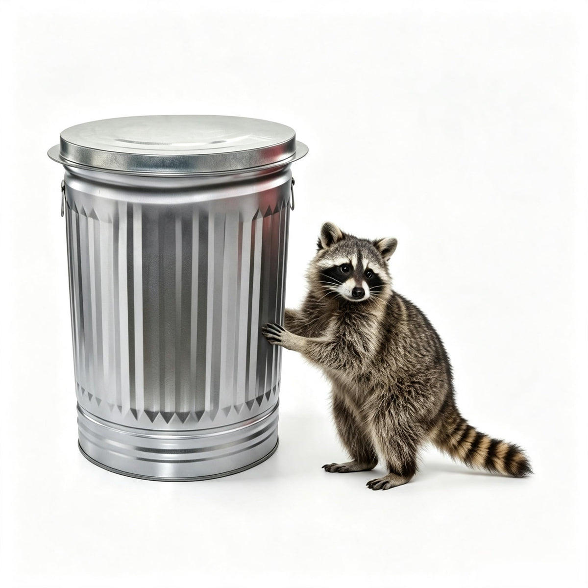 31 Gallon Heavy Duty Galvanized Metal Trash Can with Lid F556