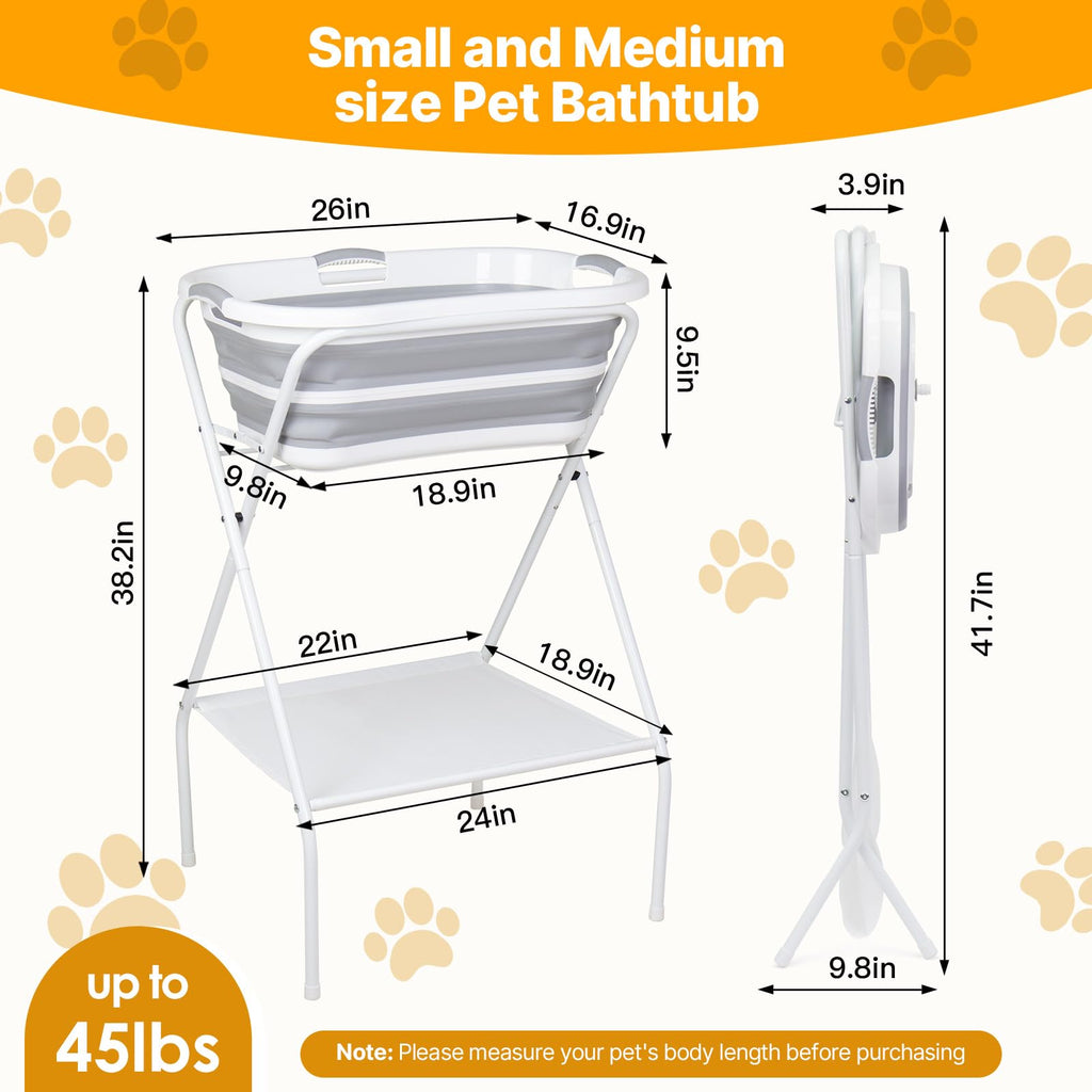 2 in 1 Collapsible Portable Dog Bath Tub I62134