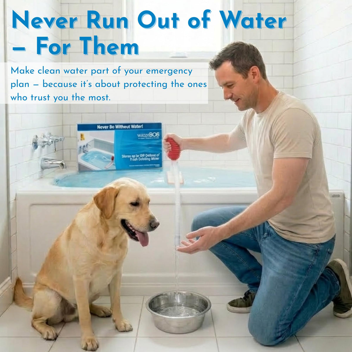 Bathtub Water Storage Bladder 100 Gallon Food Grade BPA Free M957