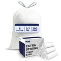 8 Gallon White Drawstring Trash Bags 200 Count N1106