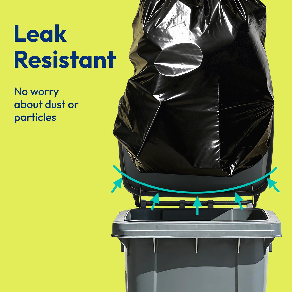 55 Gallon 30 Count 1.2 Mil Black Heavy Duty Trash Bags M430