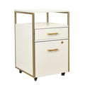 2 Drawer Rolling File Cabinet with Lock H1280