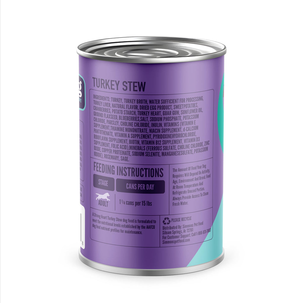 Turkey Stew Wet Dog Food 13.2 oz Can Pack of 12 Q206