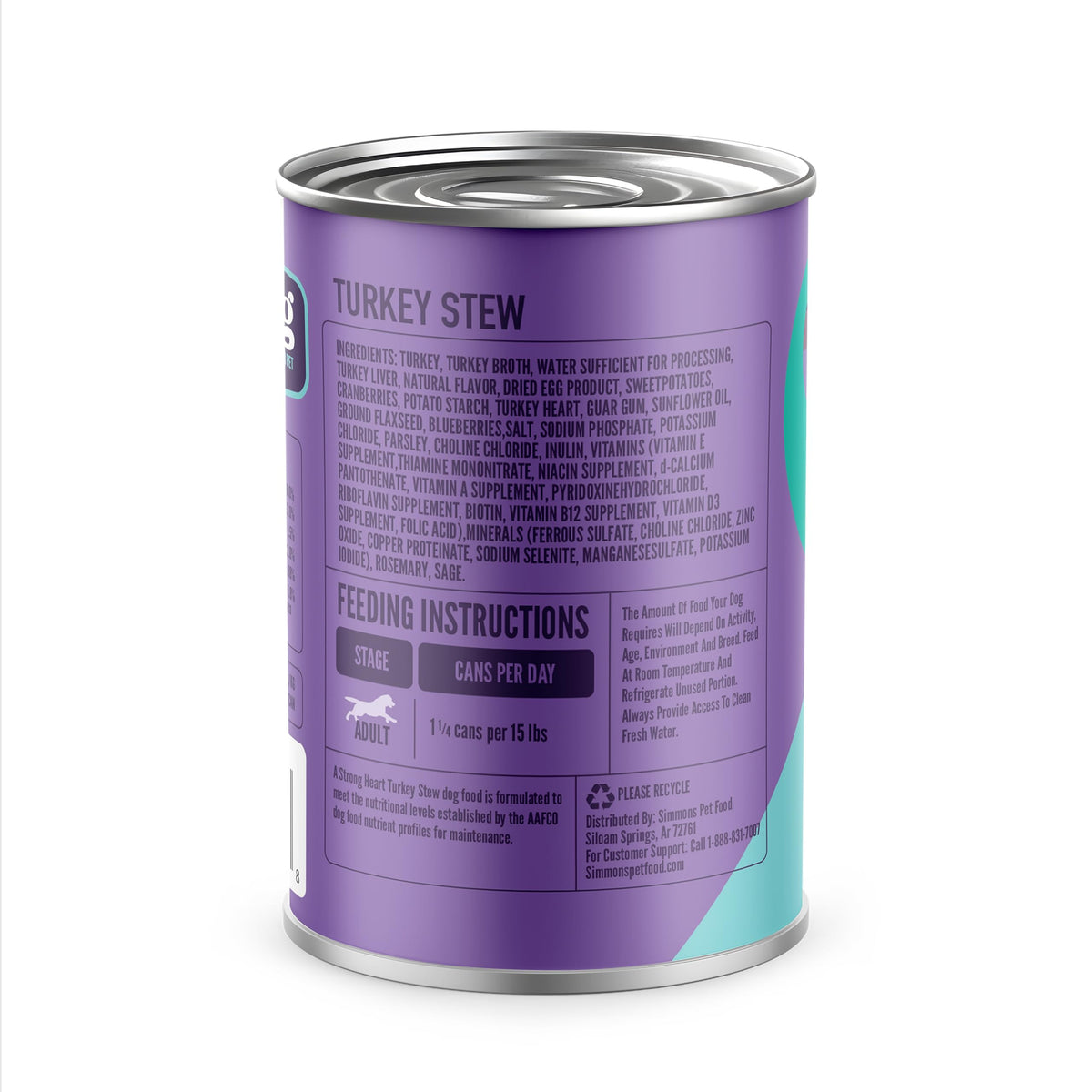 Turkey Stew Wet Dog Food 13.2 oz Can Pack of 12 Q206