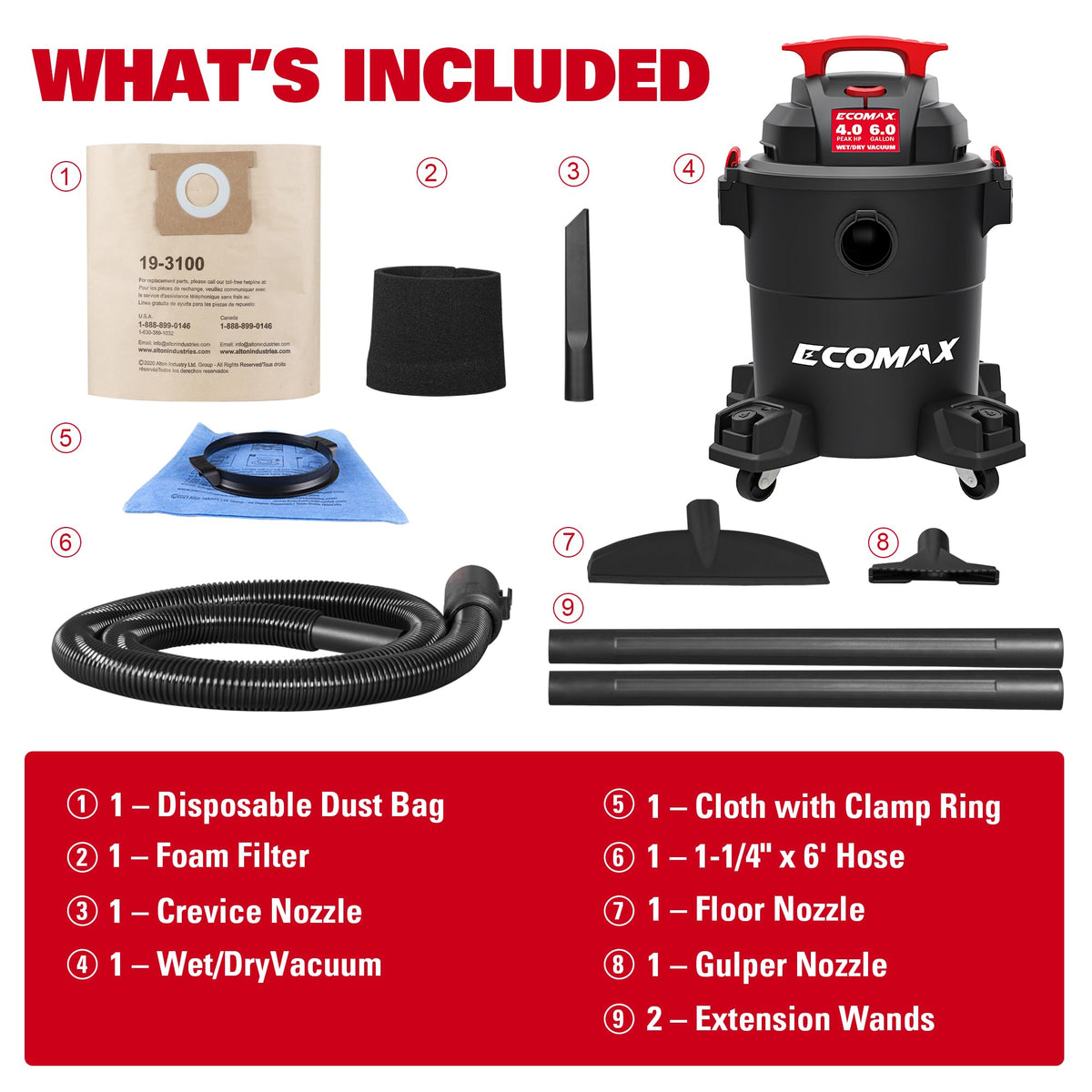 6 Gallon 4 HP Wet Dry Shop Vac V645065