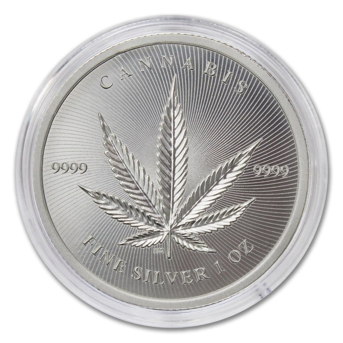 1 oz Silver Cannabis Coin Brilliant Uncirculated in Capsule T565126