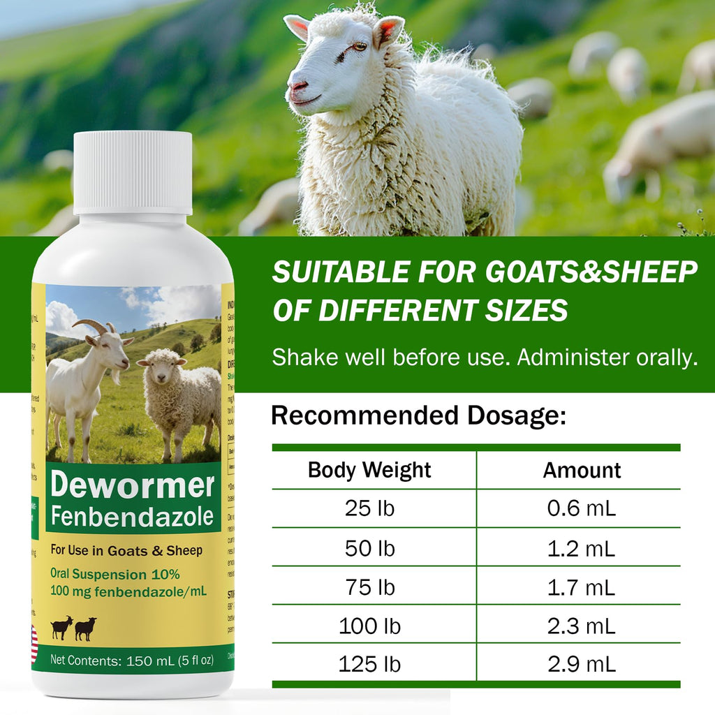 Fenbendazole Dewormer Liquid for Goat & Sheep U6976