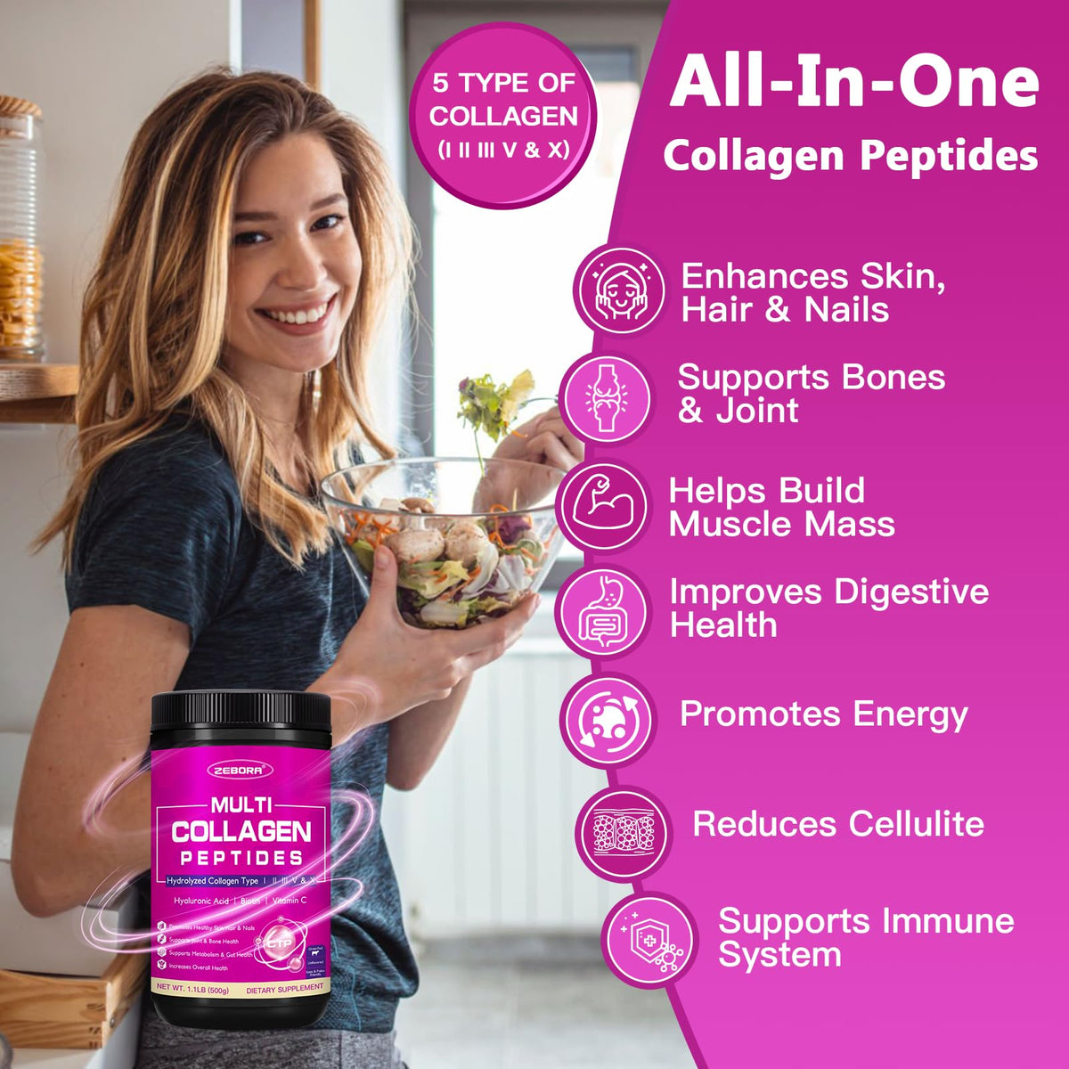 Multi Collagen Peptides Powder E5307
