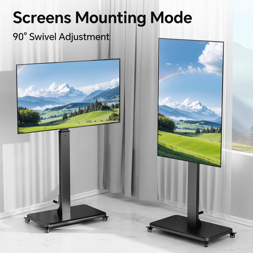 Mobile TV Stand with Power Outlet and Wheels M7466