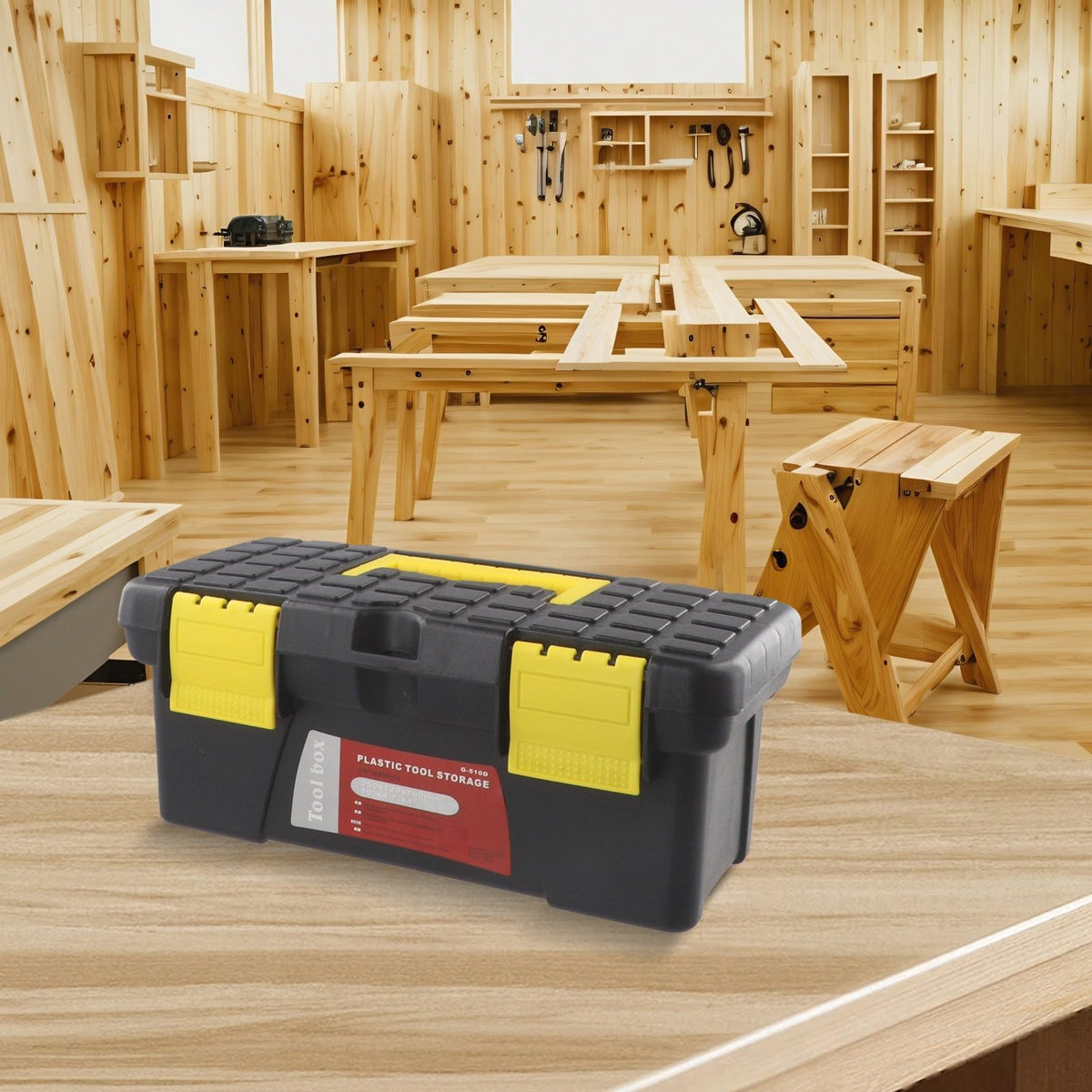 10 Inch Black Plastic Tool Box E78647