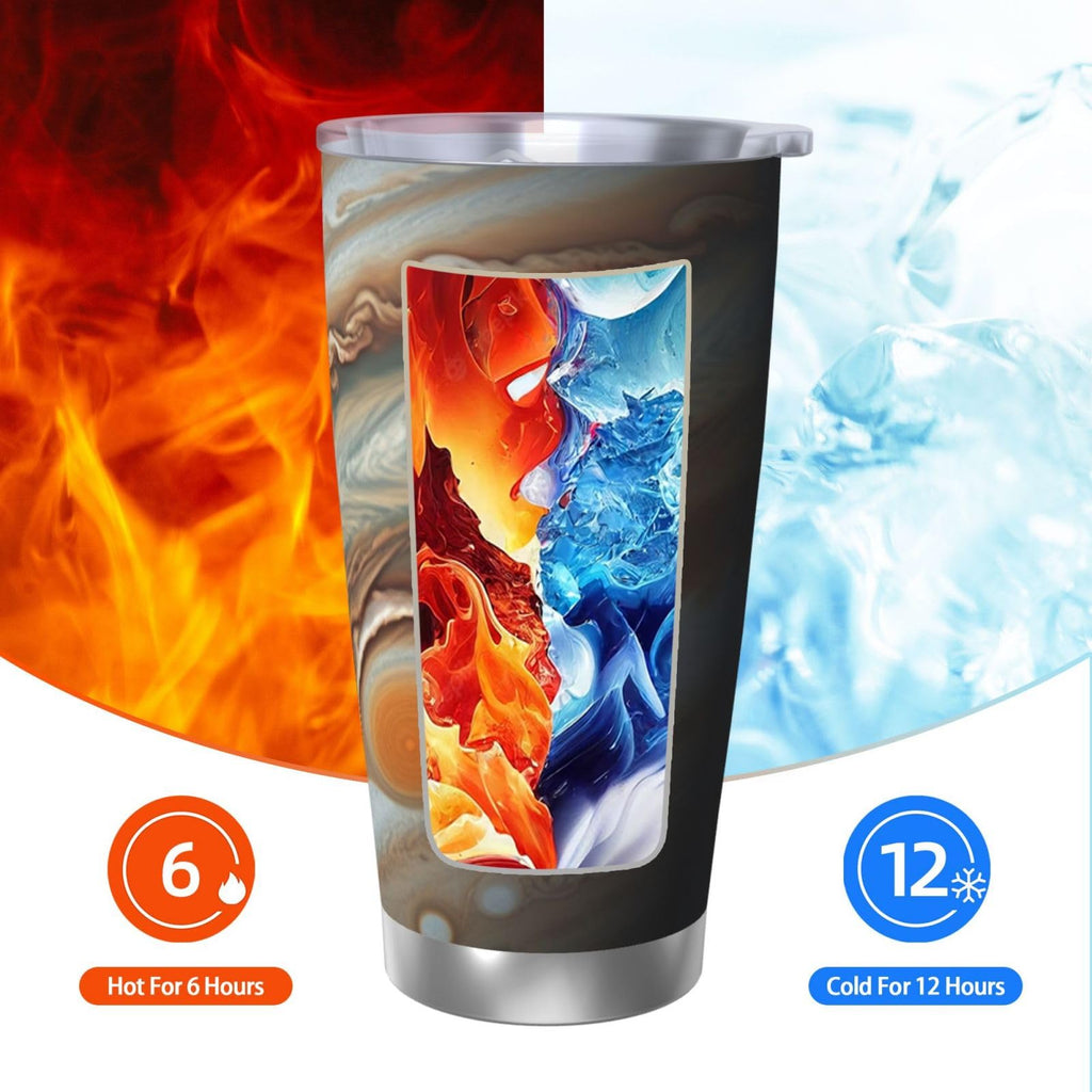 20 Oz Stainless Steel Vacuum Insulated Tumbler with Lid and Straw G3043