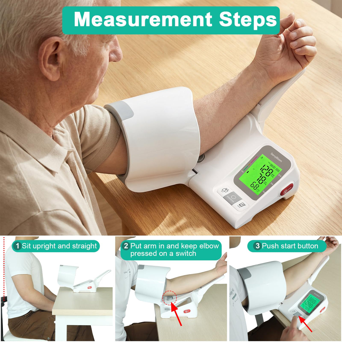 Upper Arm Blood Pressure Monitor XL Cuff K829