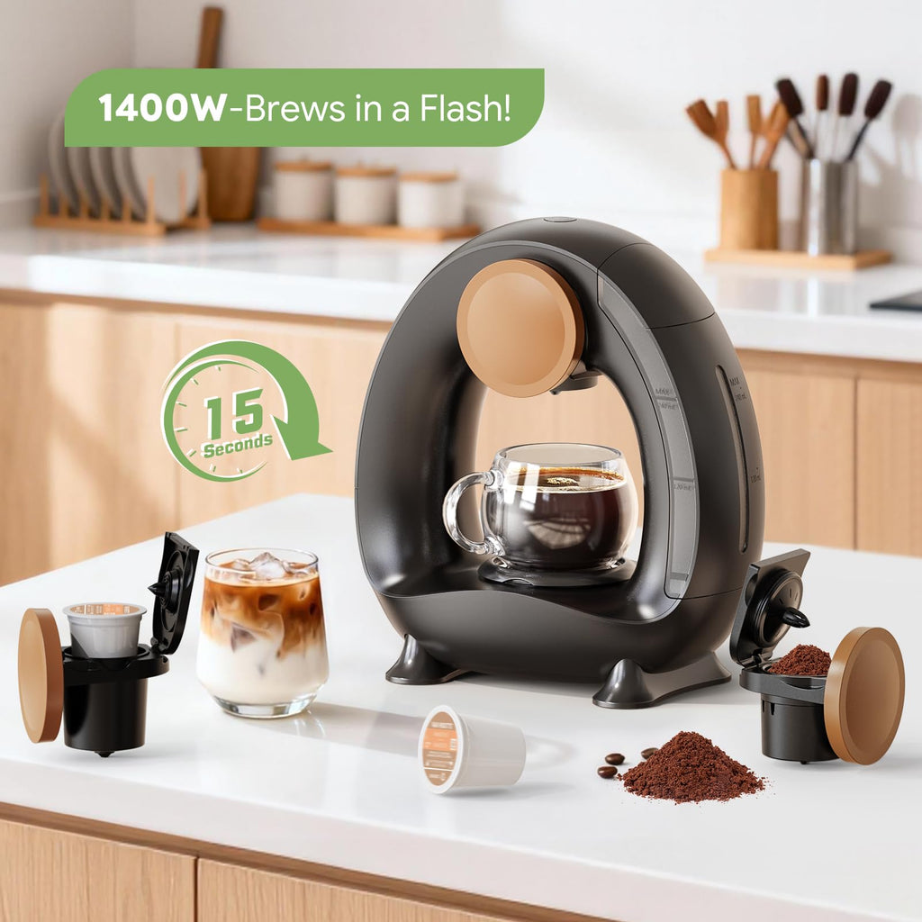 Single Serve Coffee Maker Black J130