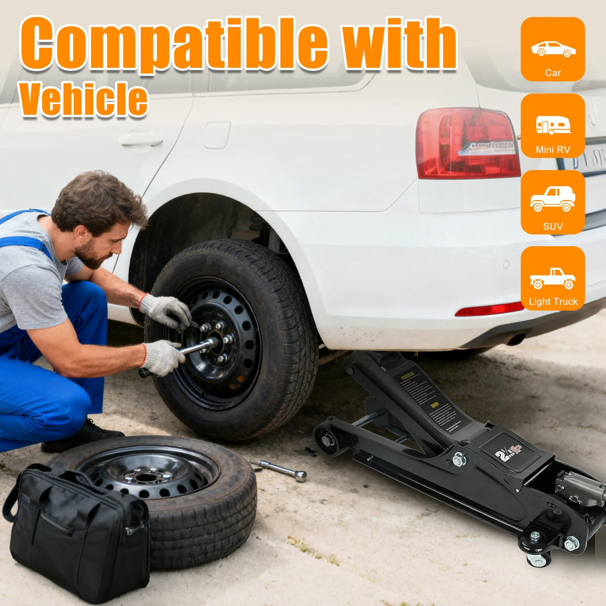 Hydraulic Car Jack with Quick Lift Pump W3280