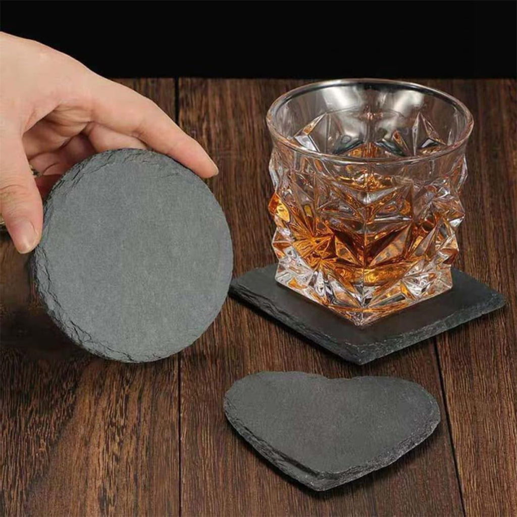 Natural Stone Square Drink Coasters Set N75798