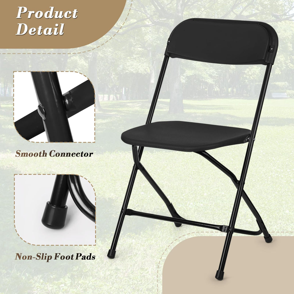 Black Plastic Folding Chairs 10 Pack C9597