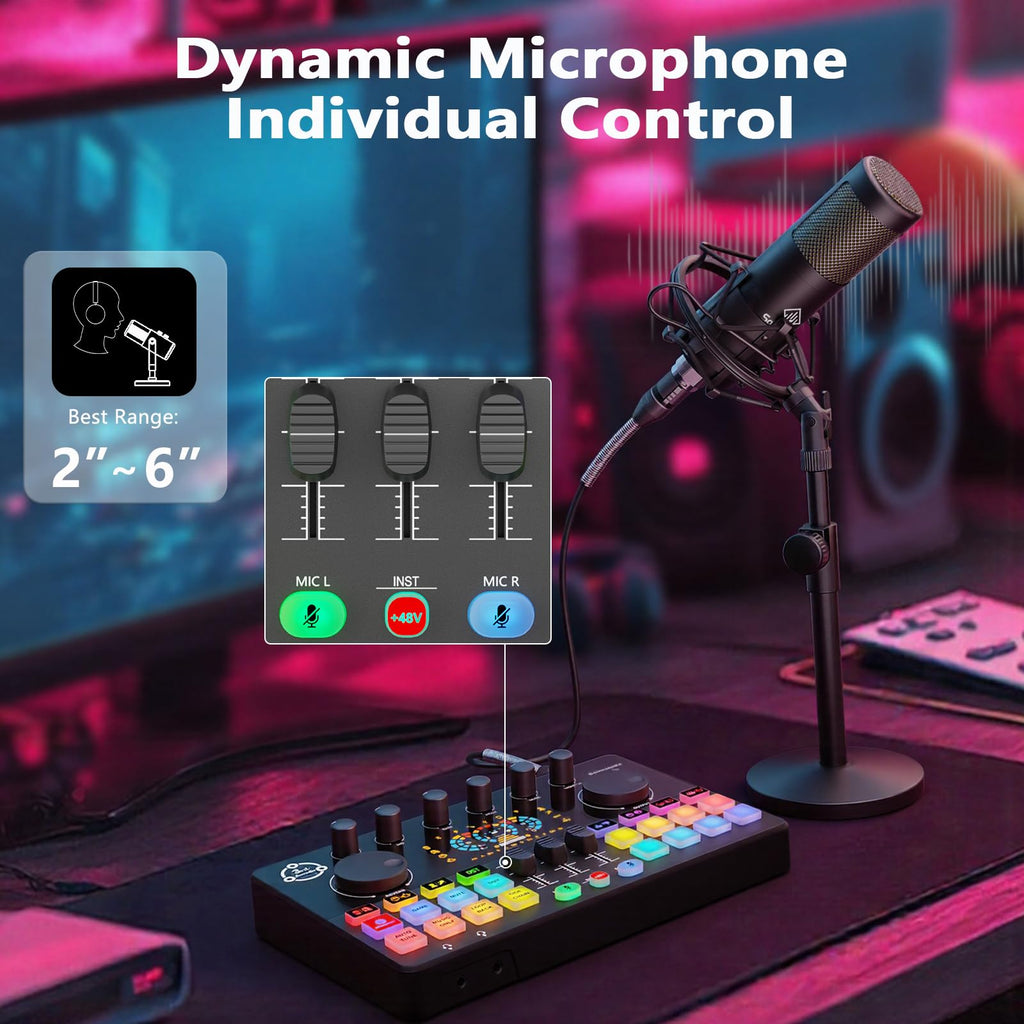 Audio Interface with 4 Dynamic Mics E997