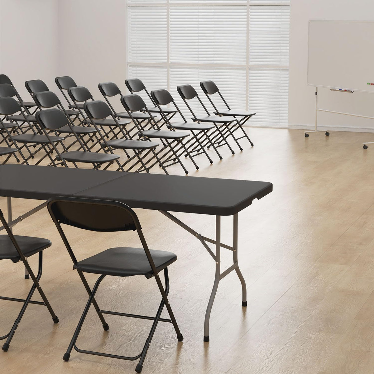 Portable Heavy Duty Folding Chairs 10 Pack Black I91379