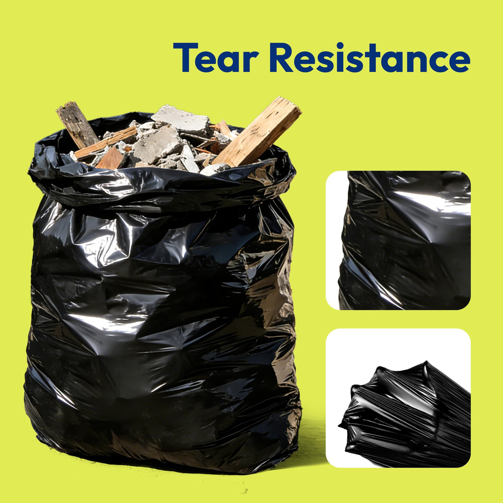 55 Gallon 30 Count 1.2 Mil Black Heavy Duty Trash Bags M430