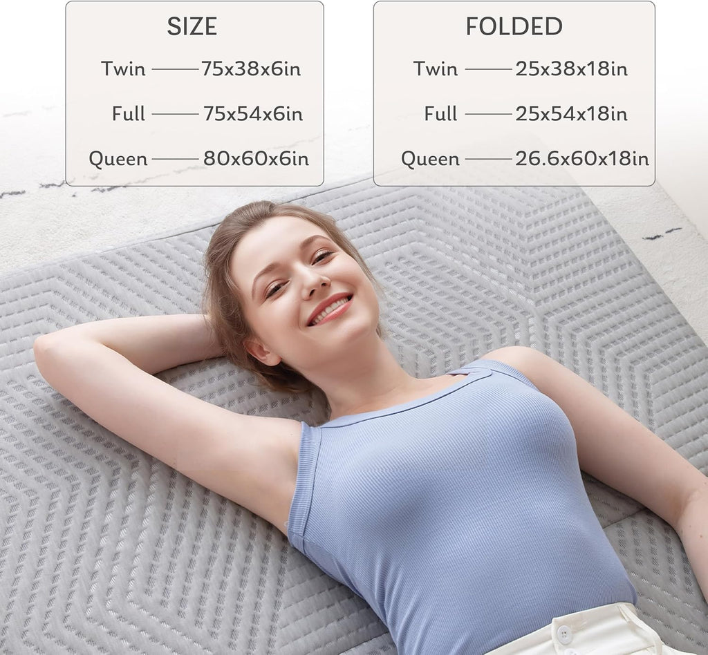6 inch Twin Memory Foam Folding Mattress S121